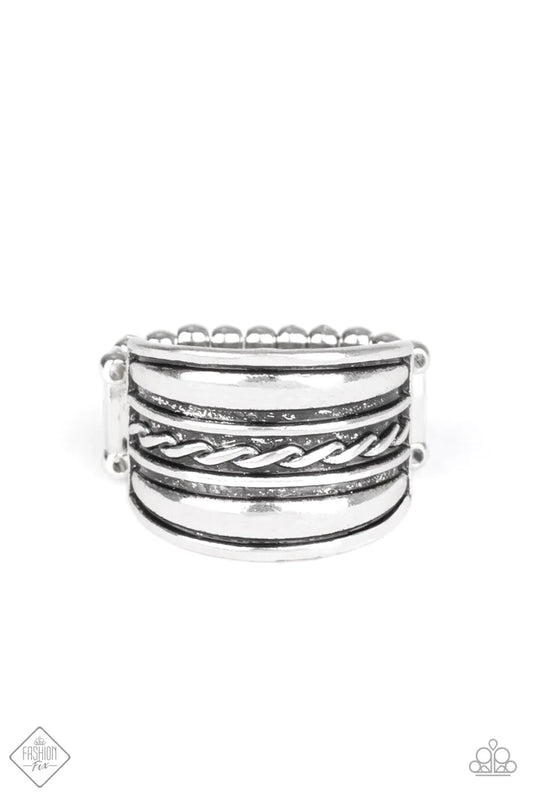 "Let It LAYER" silver ring