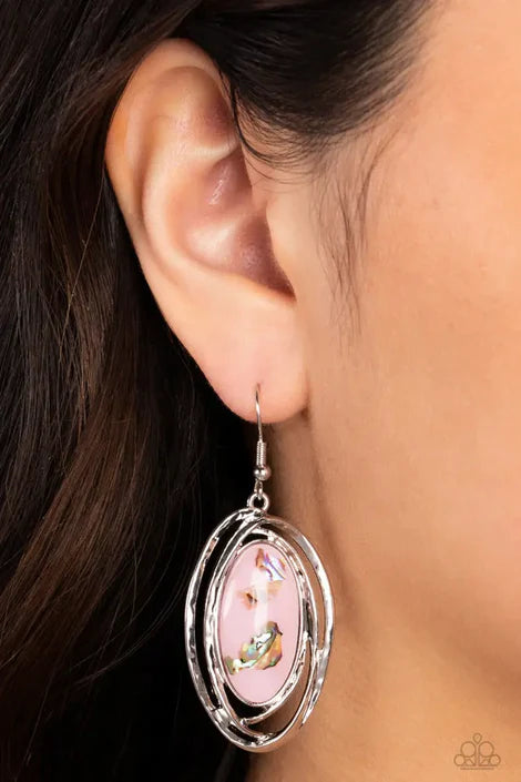 Ocean Floor Oracle- Pink Iridescent Earrings