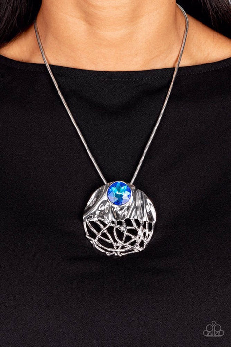 Lush Lattice - Blue Necklace