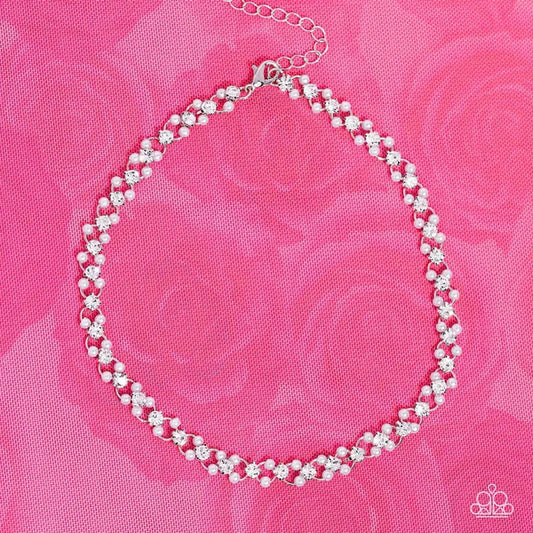 Classy Couture - White Pearl Choker Necklace