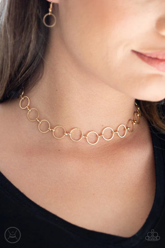 METRO SPUNK - Gold Choker Necklace