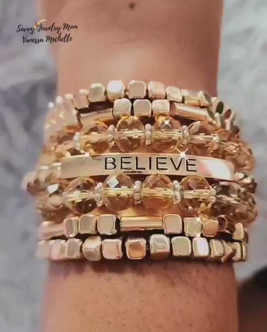 Savvy Wrist Swag #55 (Gold, 4 piece bracelet set)