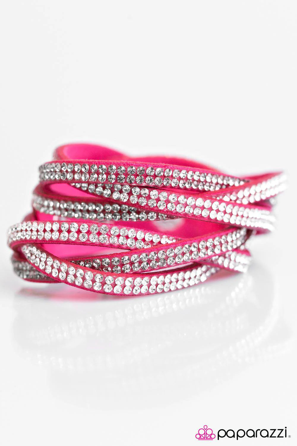 Send In The Sparkle - Pink wrap bracelet