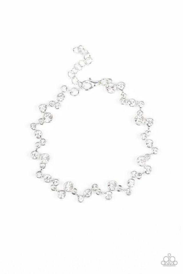 Starlit Stunner - White Rhinestones Bracelet