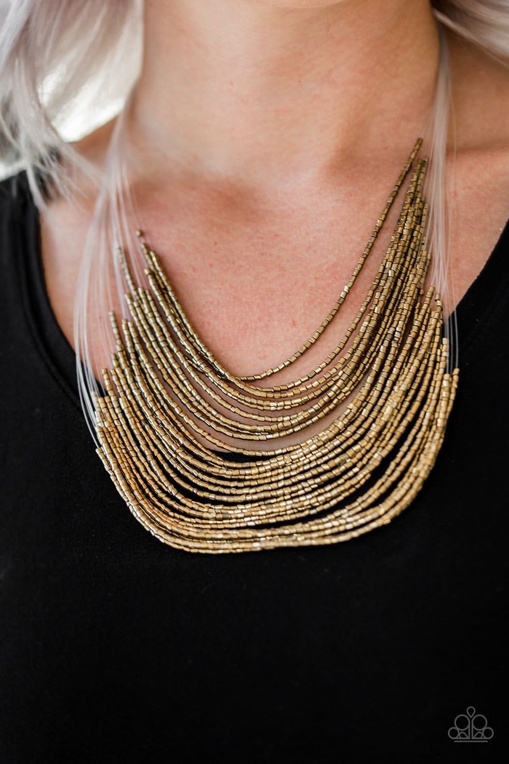 Catwalk Queen - Brass necklace
