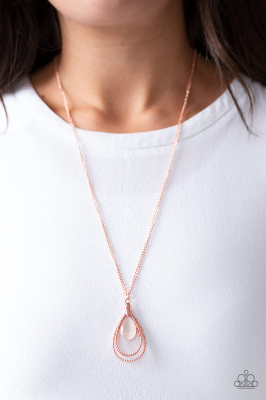 Teardrop Tranquility - Shiny Copper necklace