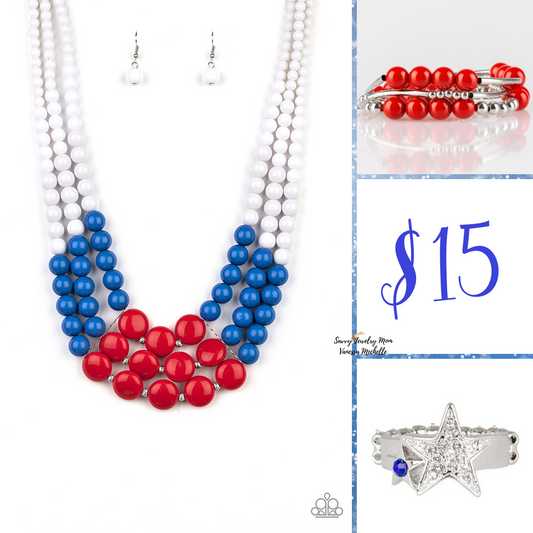 The "Red, White, & Blue" matching set