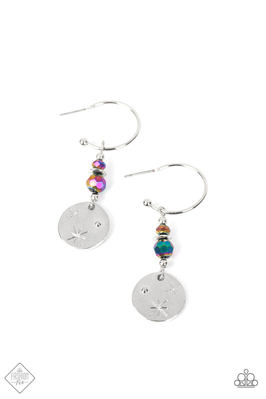 Artificial STARLIGHT - Multicolor Oil Spill Hoop Earrings