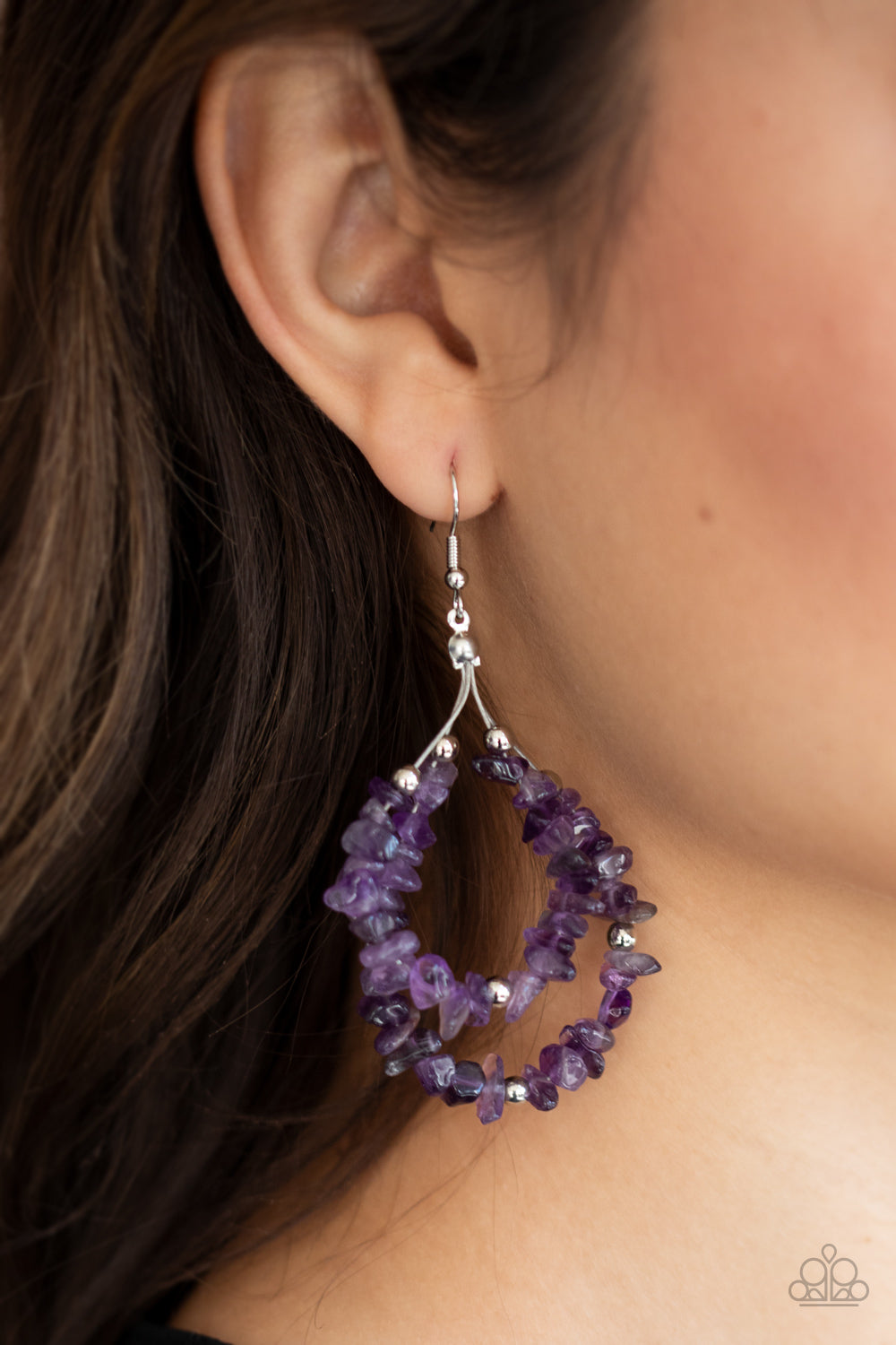 Canyon Rock Art - Purple earrings