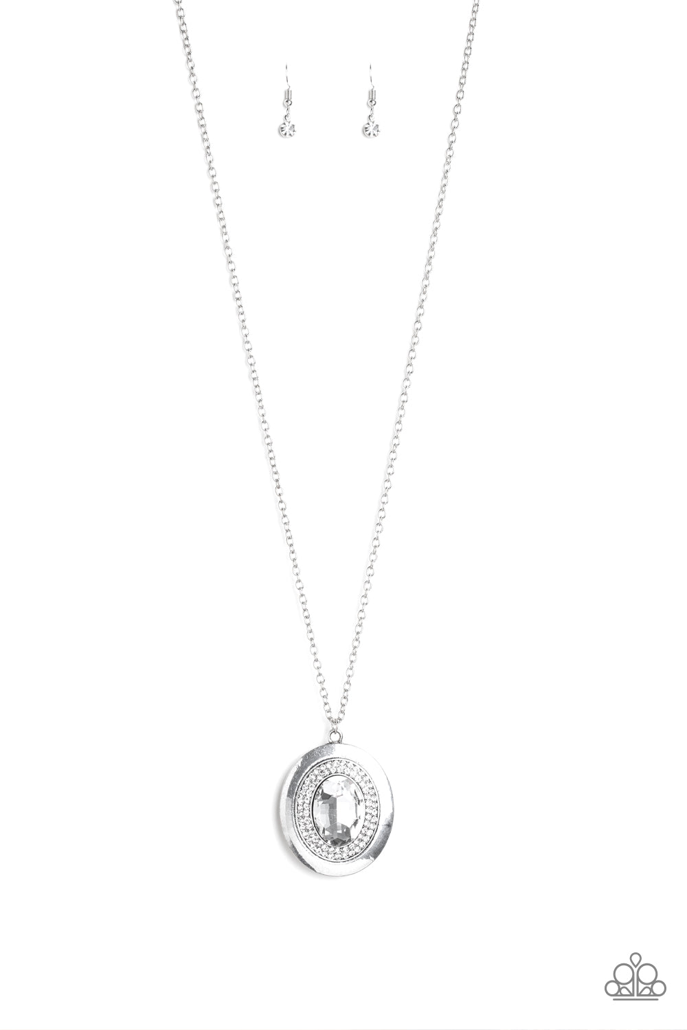 Castle Couture - White gem necklace set