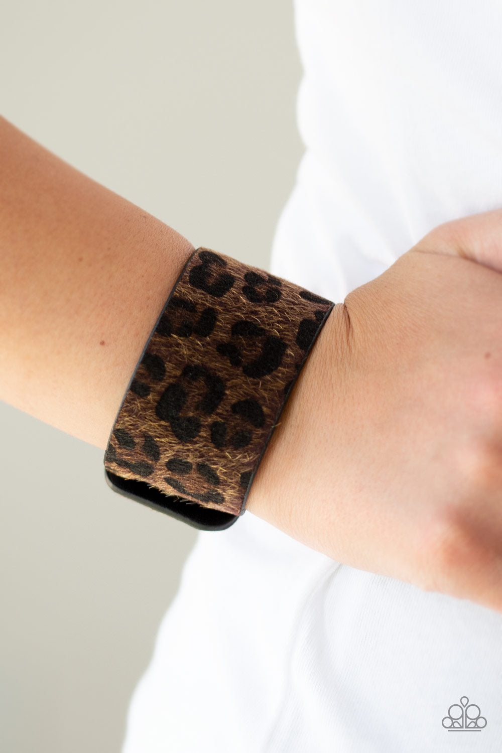 Cheetah Cabana - Brown wrap bracelet