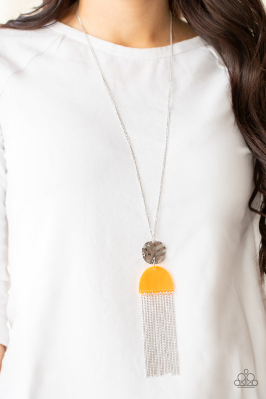 Color Me Neon - Orange acrylic necklace