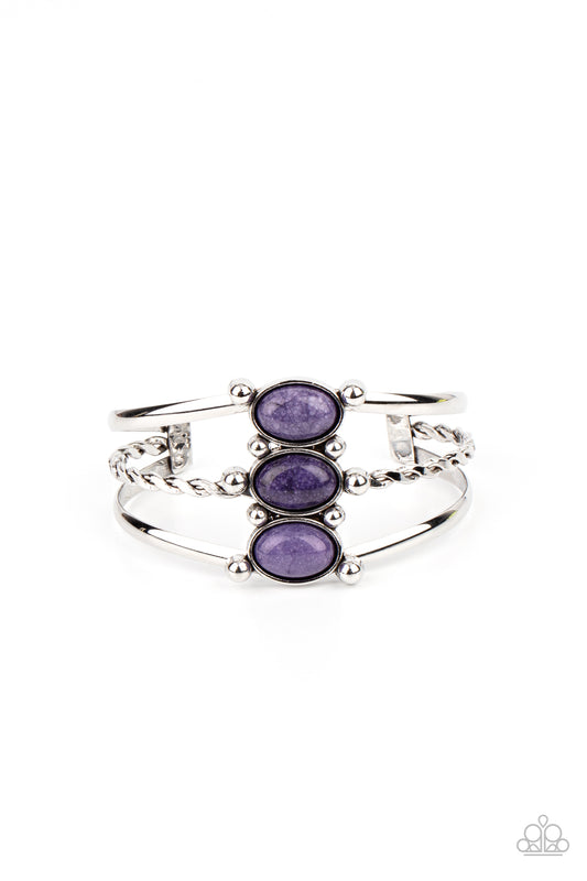 Extra Earthy - Purple cuff bracelet