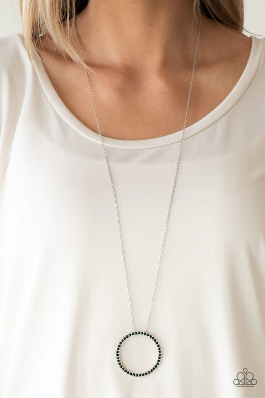 Center Of Attention - Green Necklace
