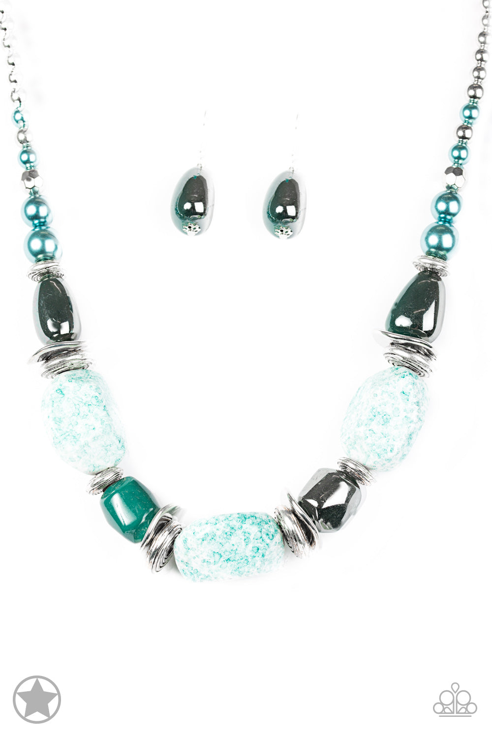 In Good Glazes - Blue necklace w/ matching bracelet