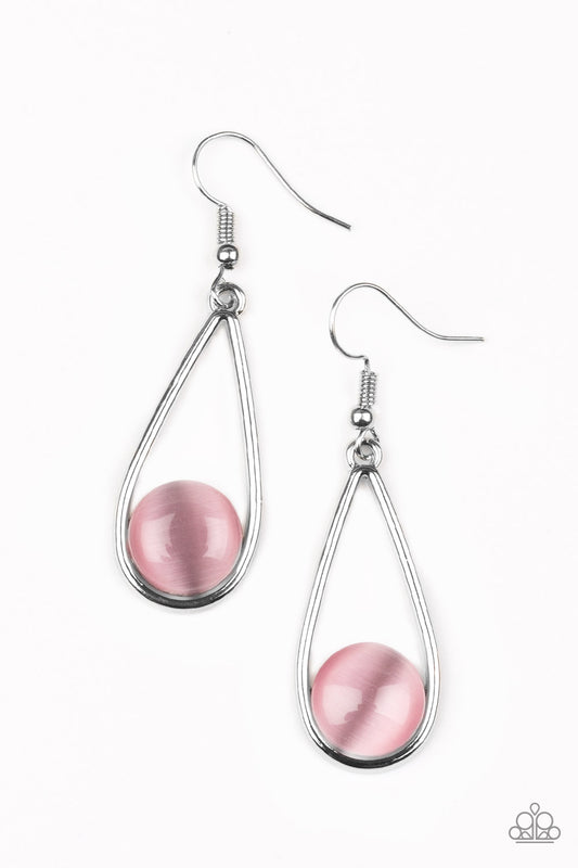 Over The Moon - Pink moonstone earrings