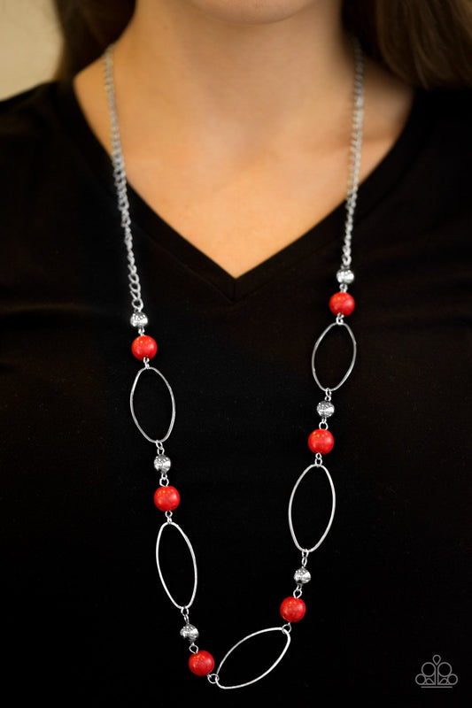 Simple Stonework - Red necklace
