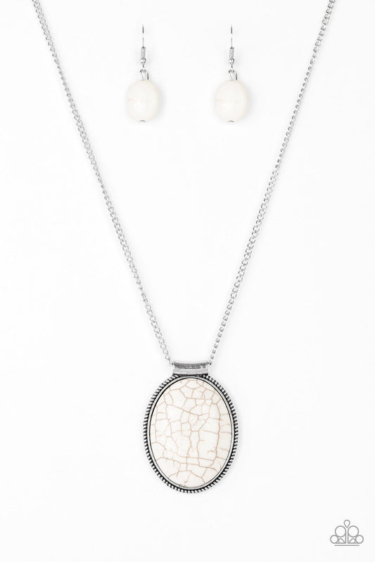 Southwest Showdown - White Stone necklace