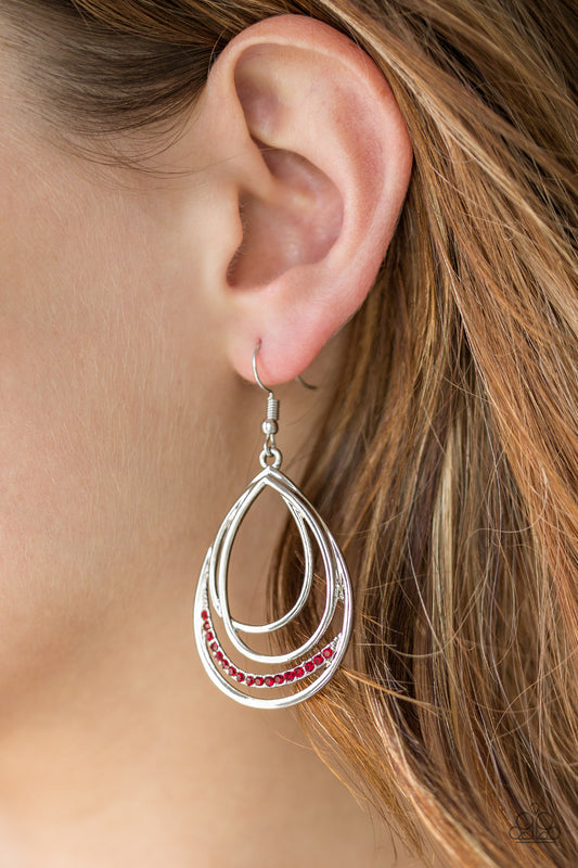 Start Each Day With Sparkle - Red earrings