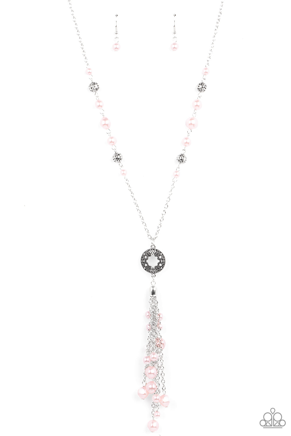 Tasseled Treasure - Pink pearl necklace