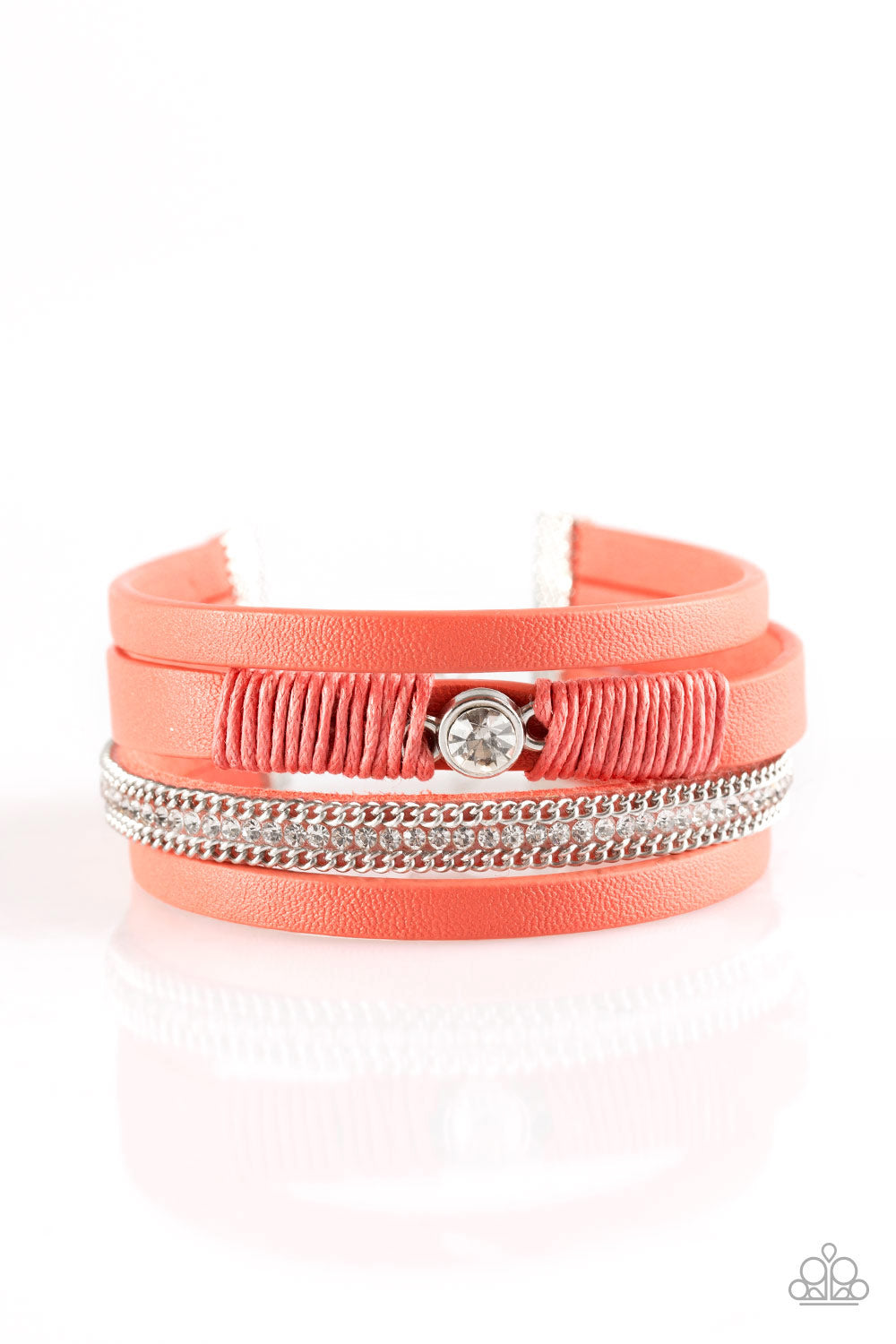 Catwalk Craze - Orange wrap bracelet