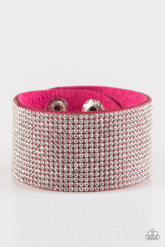 Roll With The Punches - Pink wrap bracelet