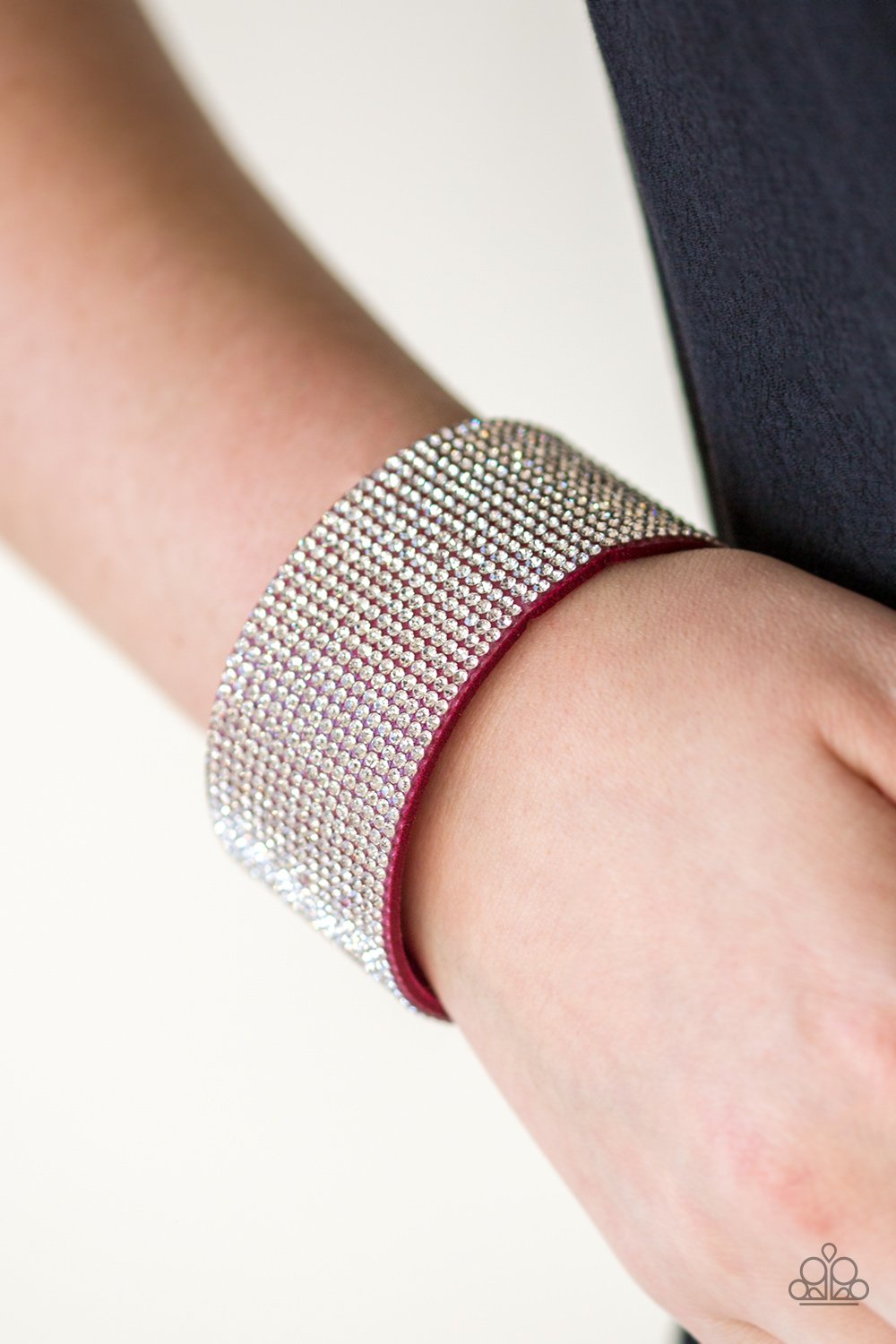 Roll With The Punches - Pink wrap bracelet