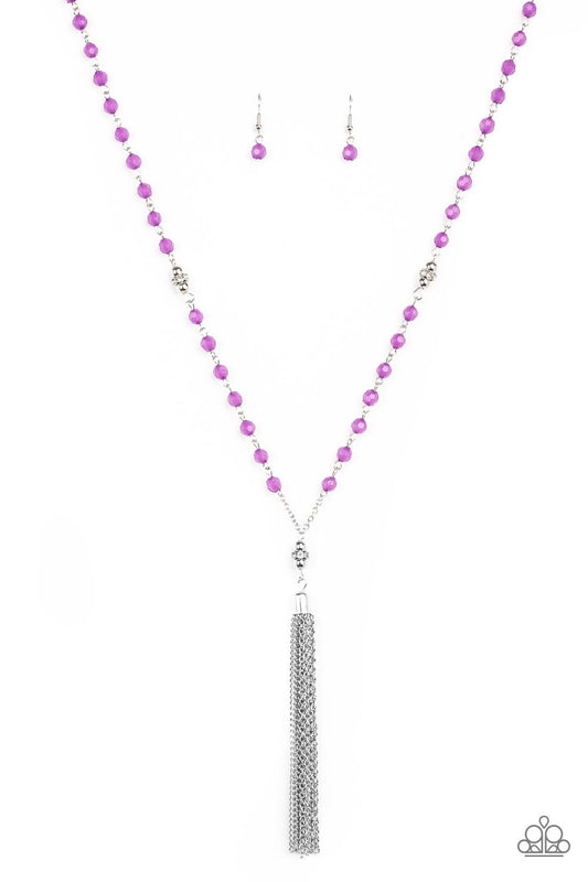 Tassel Takeover - purple necklace
