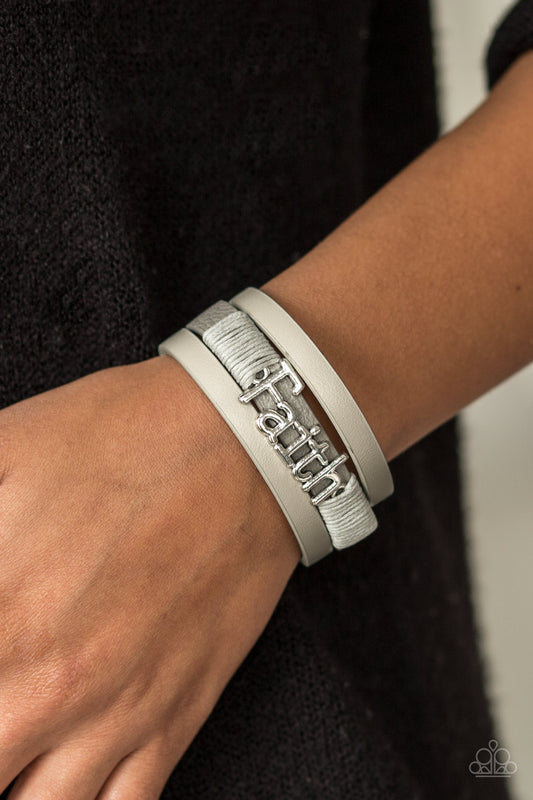 An Act Of Faith - Silver wrap bracelet