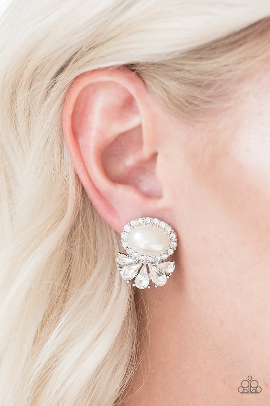 Happily Ever After-Glow - White Post earrings