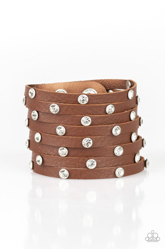 Sass Squad - Brown wrap bracelet