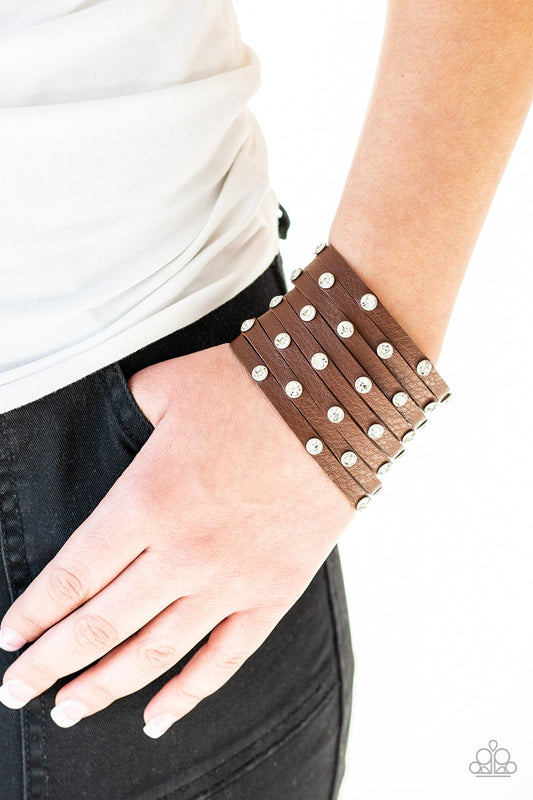 Sass Squad - Brown wrap bracelet