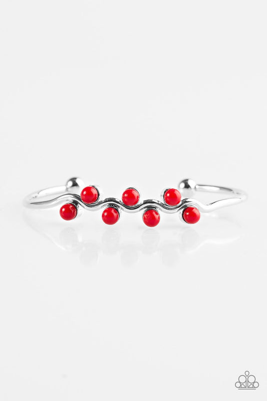 Tropical Tides - Red Cuff Bracelet