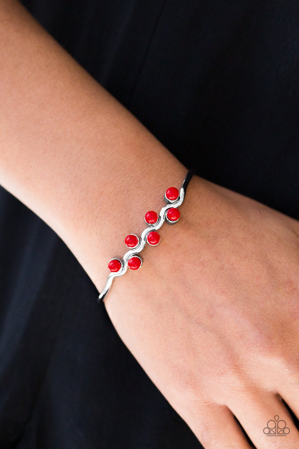 Tropical Tides - Red Cuff Bracelet