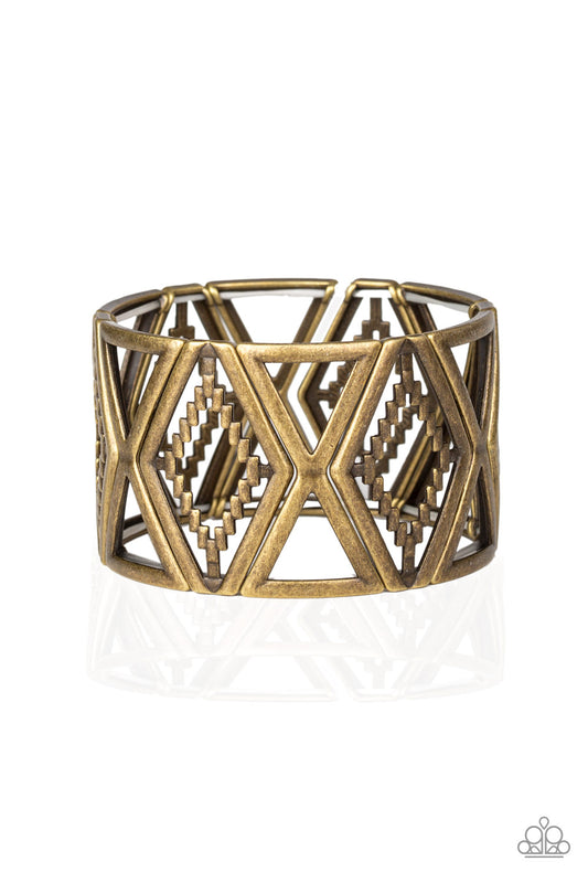 Textile Tango - Brass bracelet