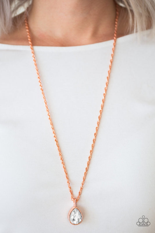 Million Dollar Drop - Shiny Copper necklace
