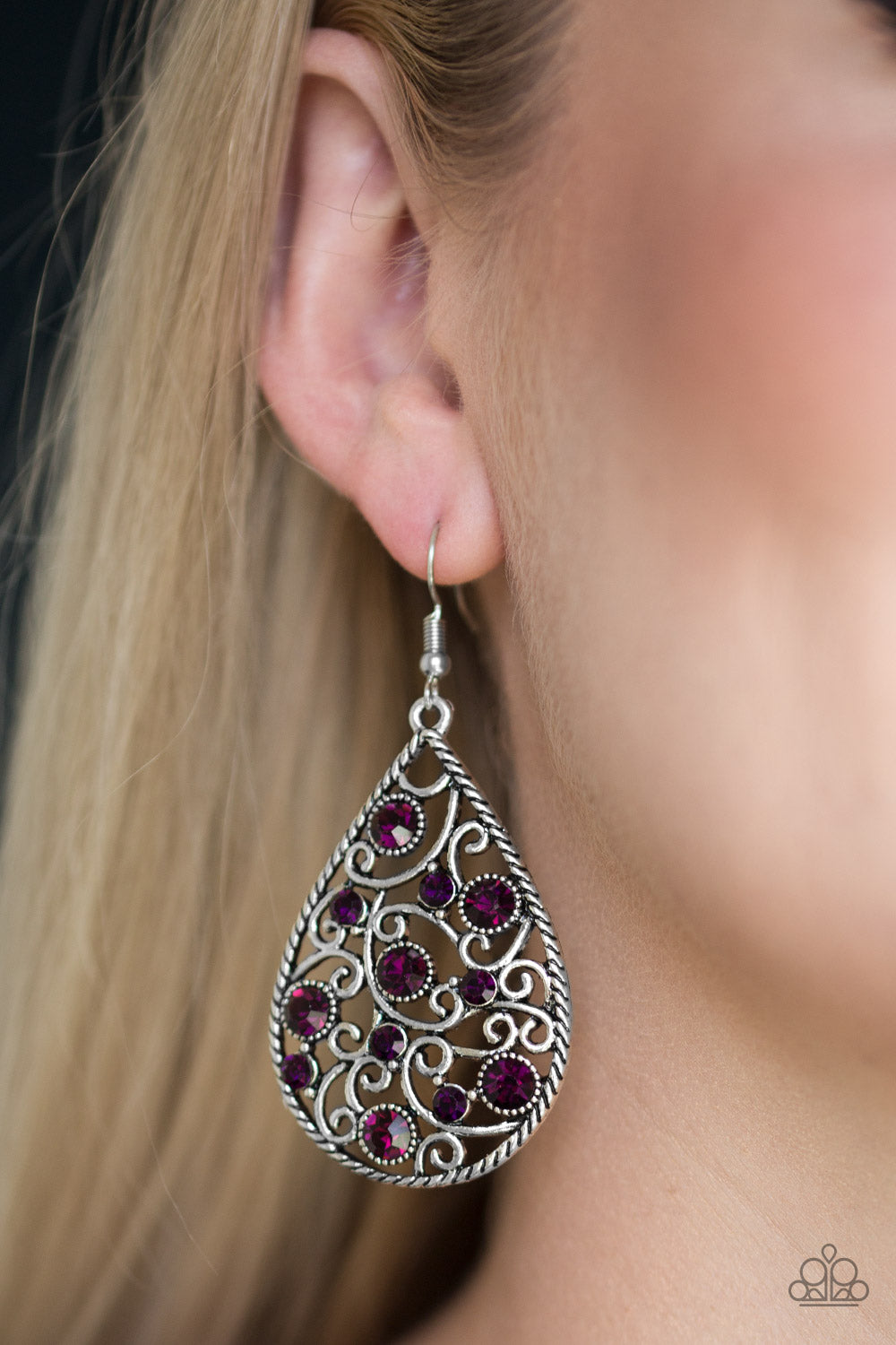 Certainly Courtier - Purple earrings