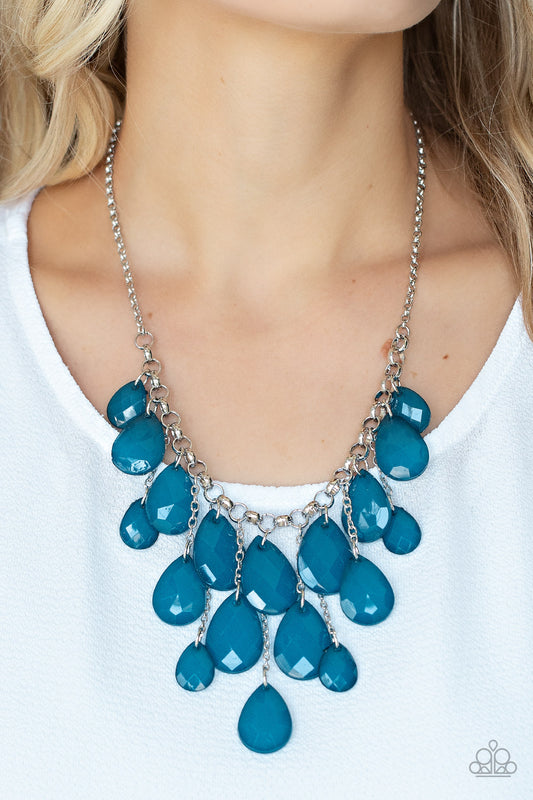 Front Row Flamboyance - Blue necklace