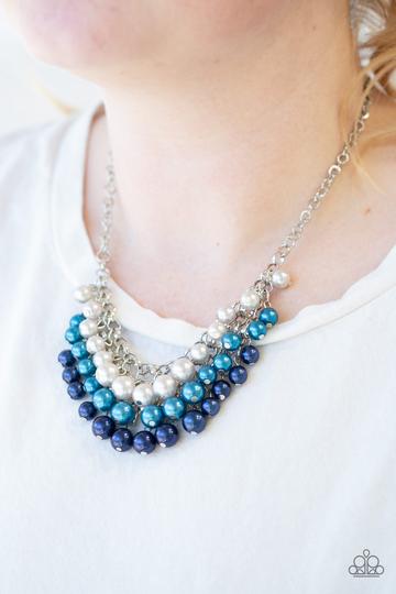 Run For The HEELS! - Blue Multi Pearl Necklace