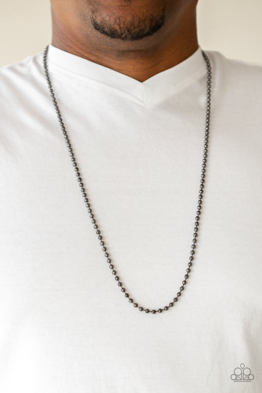 Cadet Casual - Black men's necklace