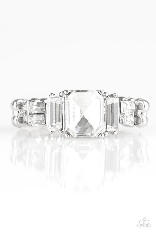 Born To Rule - White Rhinestones Ring