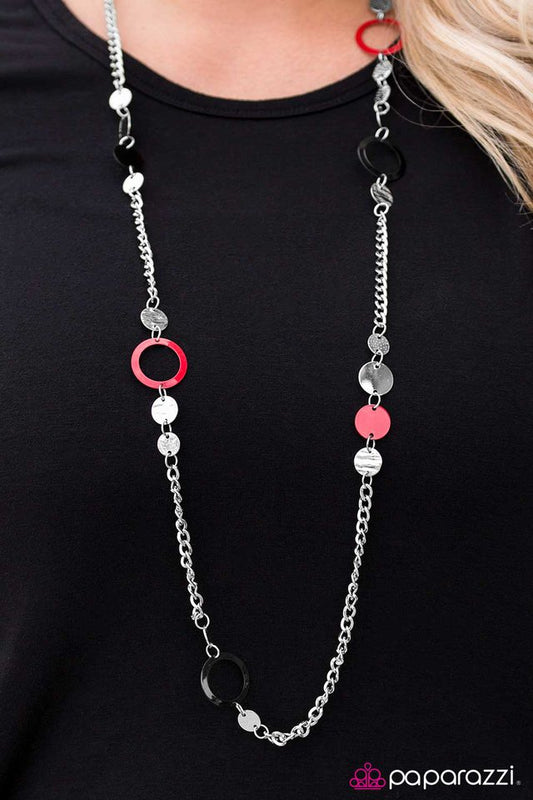 Cant Fight The Moonlight - Red/Black necklace