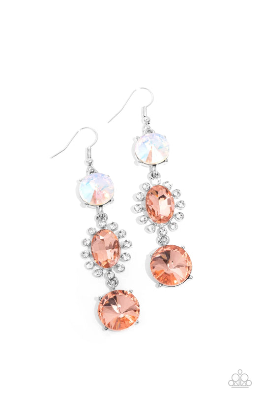 Magical Melodrama - Peach Gems/ Iridescent Earrings