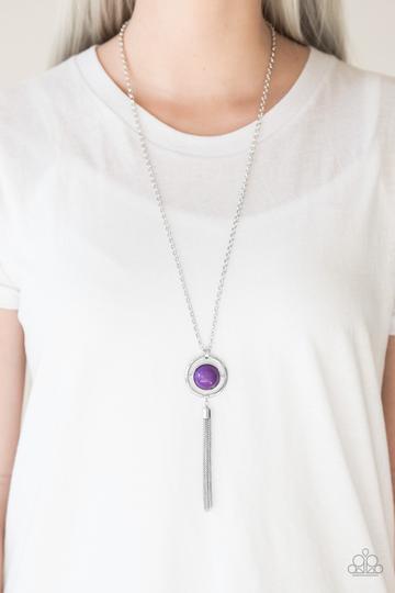 Always Front and Center - Purple necklace