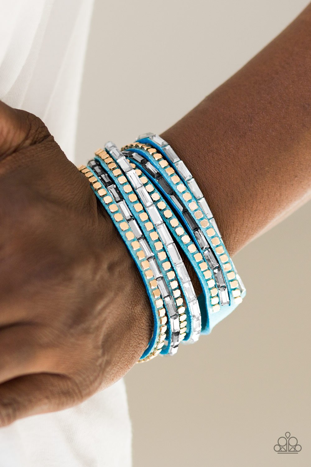 This Time With Attitude - Blue wrap bracelet