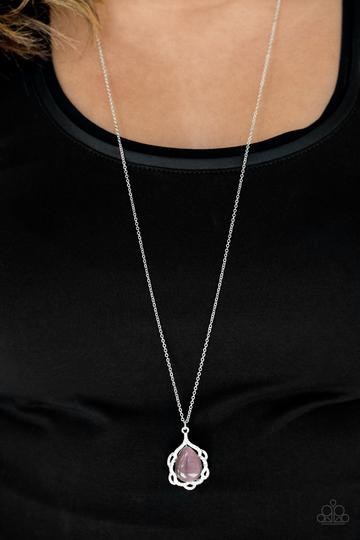 Keep It On The Down GLOW - Purple Moonstone necklace