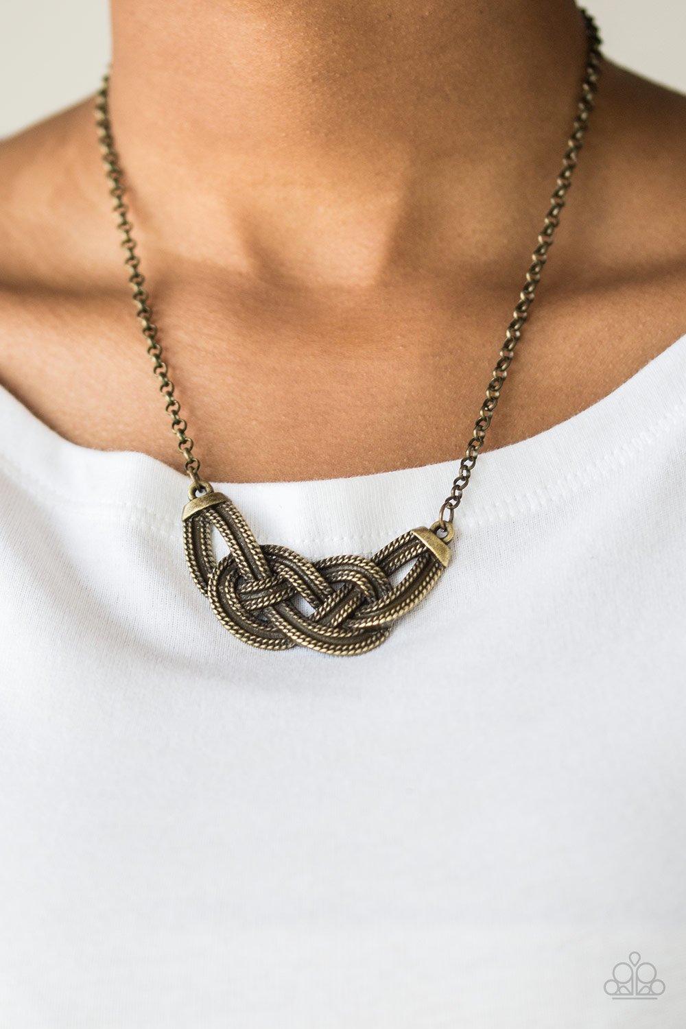 Nautically Naples - Brass  necklace