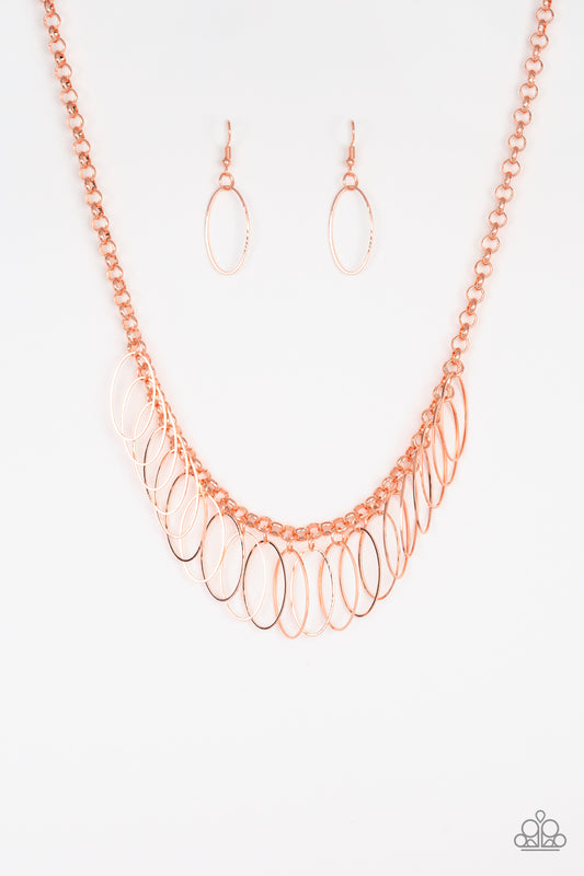 Fringe Finale - Shiny Copper necklace