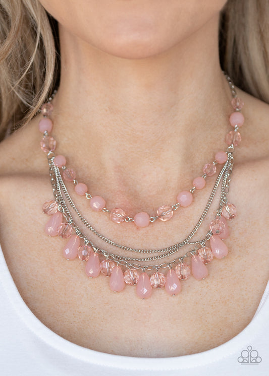 Awe-Inspiring Iridescence - Pink necklace