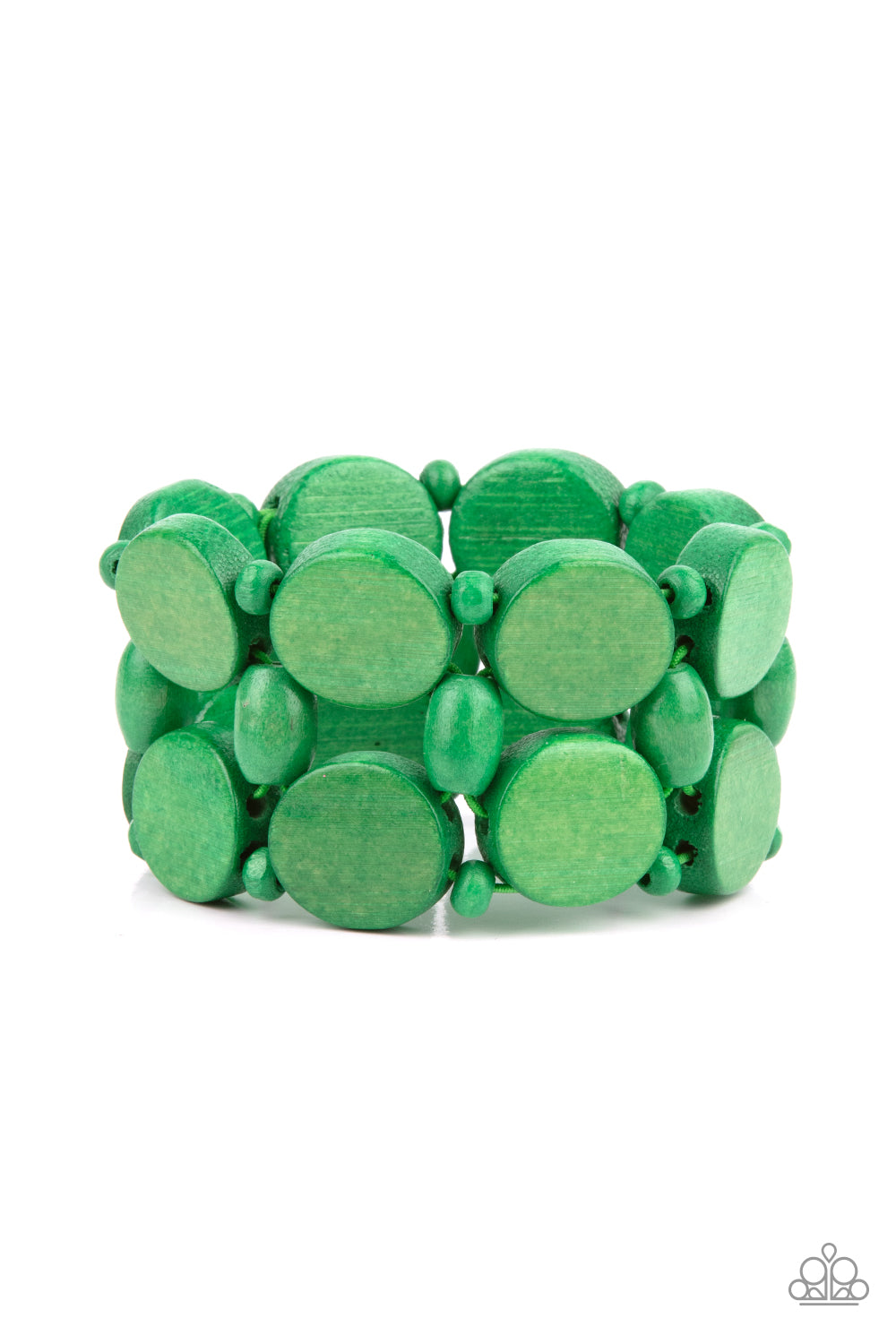 Beach Bravado - Green wood bracelet